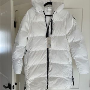 Fabletics Long White Puffer Jacket